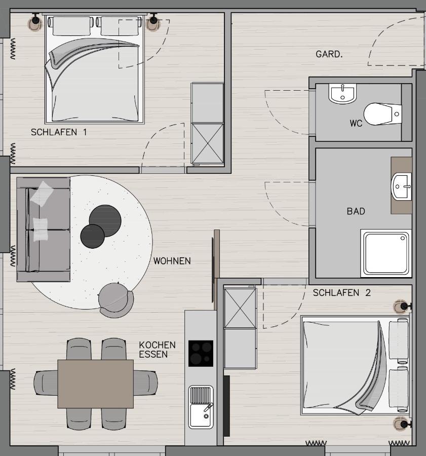 Apartment Streif Lxl Бухен Экстерьер фото